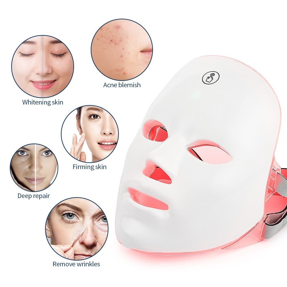 Wireless LED Light Therapy Mask – Spa-Quality Skincare at Home!